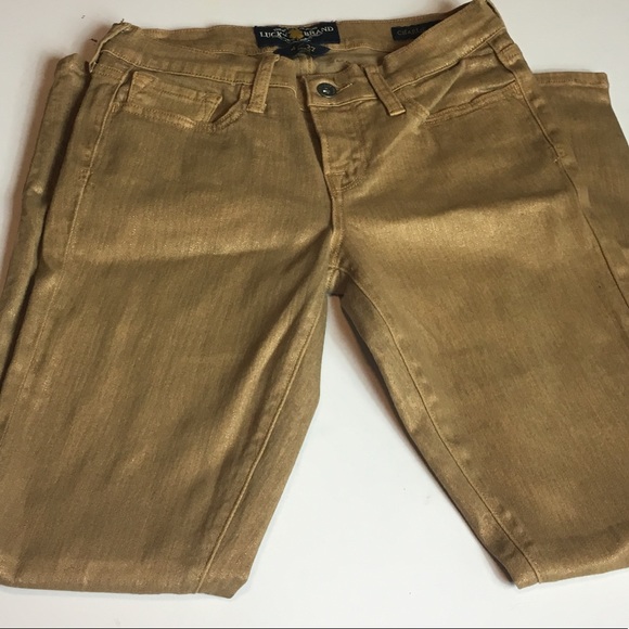 Lucky Brand | Gold Bronze Metallic Jeans - Picture 5 of 8